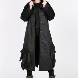 High Fashion Frill Flare Coat 7206OW